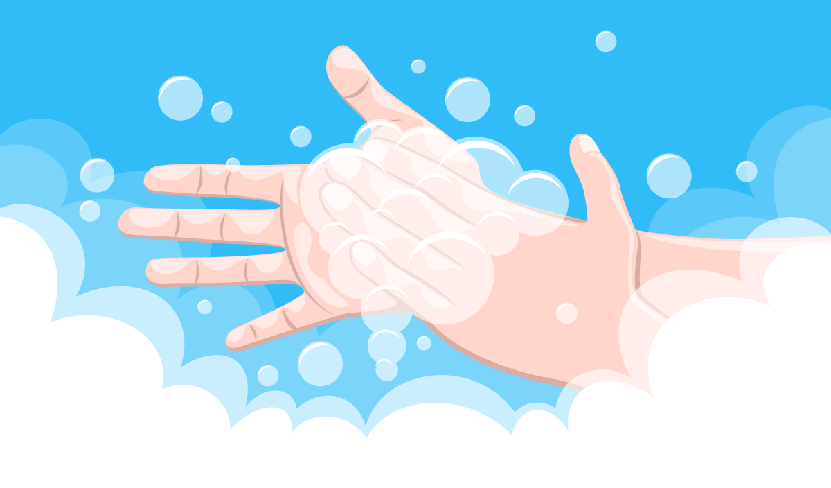 картинка миття рук в піні