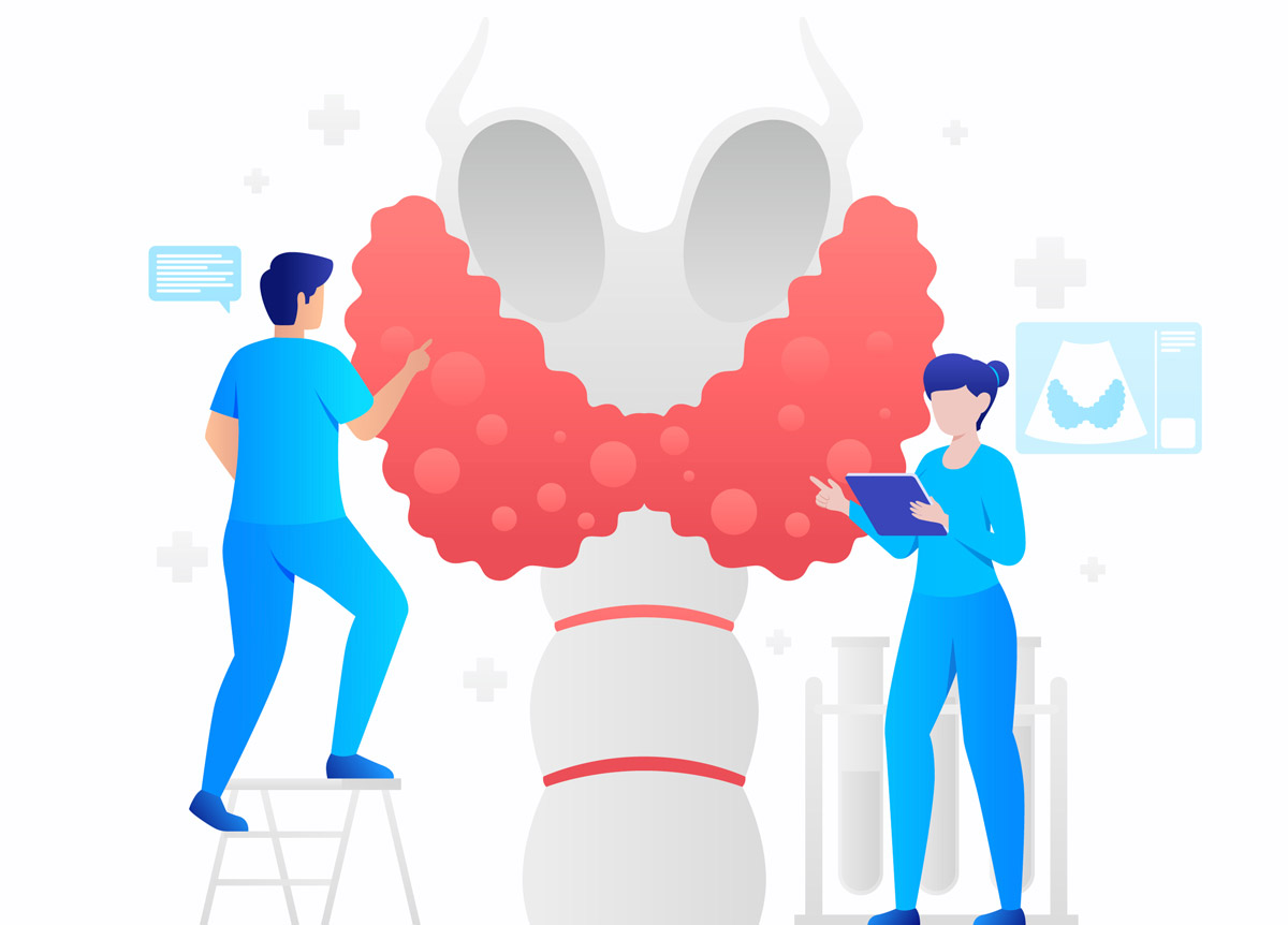 мальоване зображення щитоподібної залози