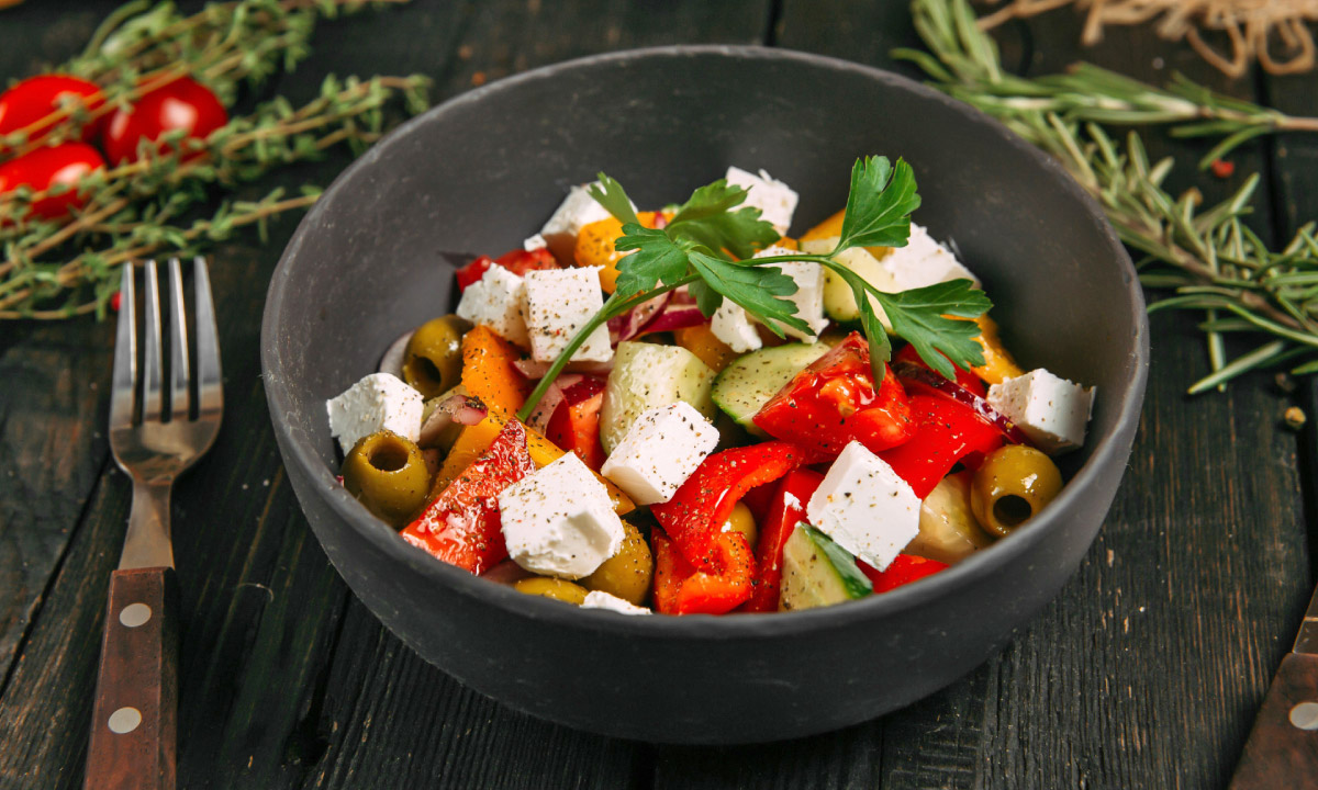 овочевий салат із фетою