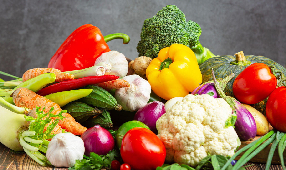 свіжі овочі зображені