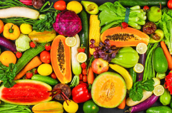 зображення фрутків та овочей, які містять клітковину