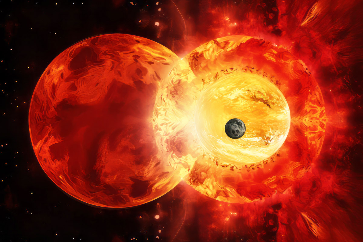 сонце та аура навколо