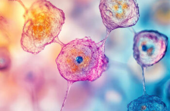 клітини під мікроскопом, мальоване зображення