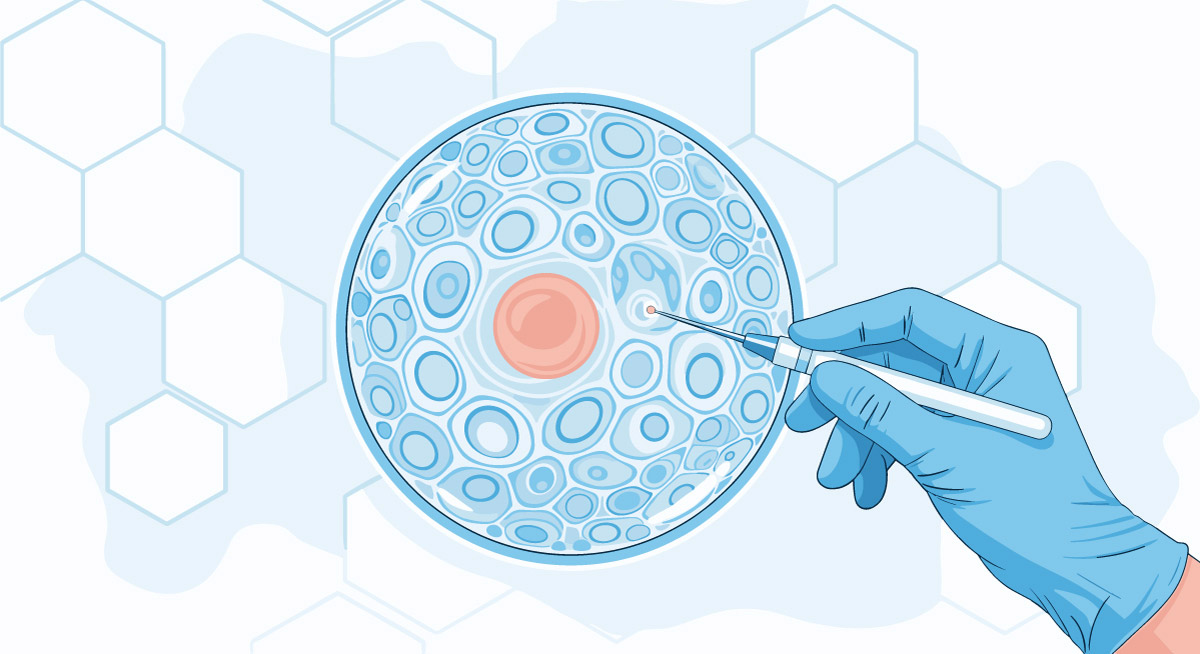 зображення мальоване. клітина під мікроскопом